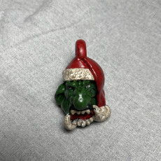 Picture of print of Christmas head tree decorations