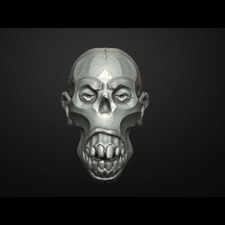 Traditional Scull, Scary Scull,Decor on wall (fridge magnet,decor element,not mask on face) 3D Print Ready STL model