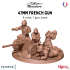47mm french gun with crew - French army WW2 - 28mm for wargame image