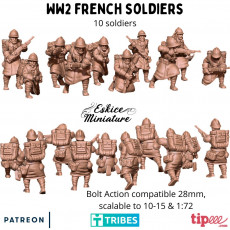 Picture of print of 10 French soldiers - French army WW2 - 28mm for wargame