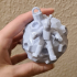 Low Poly Astronaut on the Moon Christmas Ornamen image