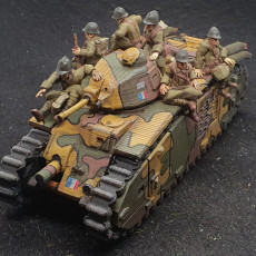 Picture of print of Tank riders - French army WW2 - 28mm for wargame This print has been uploaded by Brain Police