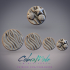Sandy Base with Scallop, Starfish, Sand Dollar Decorations (4 Sizes) image