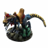 Riding raptor resin miniature for D&D (with variants) image