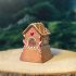 christmas gingerbread house keycap print image
