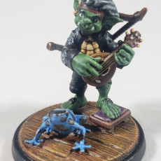 Picture of print of Goblin bard pre-supported