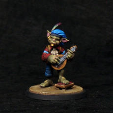Picture of print of Goblin bard pre-supported