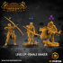 Level Up Ranger - Female (3x modular 32mm scale miniatures) PRESUPPORTED image