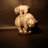 Mama bear with cub fountain print image