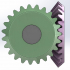 Bevel gear transmission-2 gears image