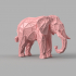 Elephant wireframe image