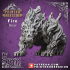 Fire Bear - Elemental Creature - PRE SUPPORTED - D&D - 32mm scale image