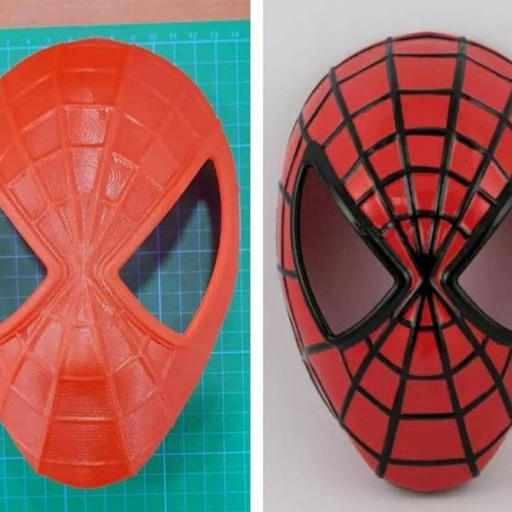 3D Printable Spiderman Half Mask by 3dko