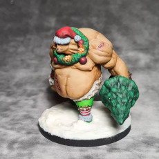 Picture of print of Christmas Ogre Miniature - pre-supported