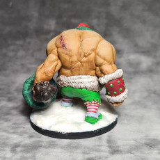 Picture of print of Christmas Ogre Miniature - pre-supported