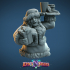 Dwarven Mrs Claus Miniature - pre-supported image