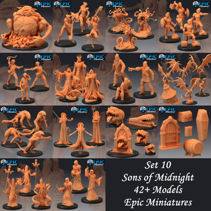 $49.90Sons of Midnight Set / Lovecraft Entities / Cosmic Horror Collection