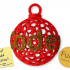 Personalised Voronoi Sphere Christmas Bauble Decoration image