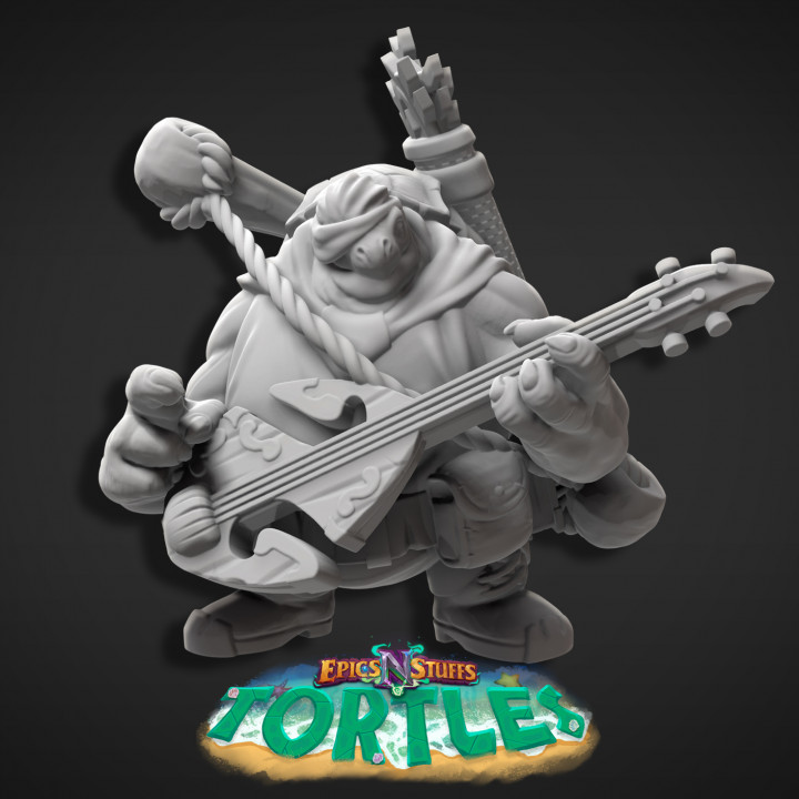 $2.99Tortle Bard Miniature - Pre-Supported