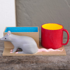 Picture of print of Rat Post it and pen holder This print has been uploaded by Philippe Barreaud