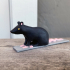 Rat Post it and pen holder print image