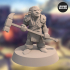 Nikta Warrior with a Warhammer - Pose 1 – 3D printable miniature – STL file image