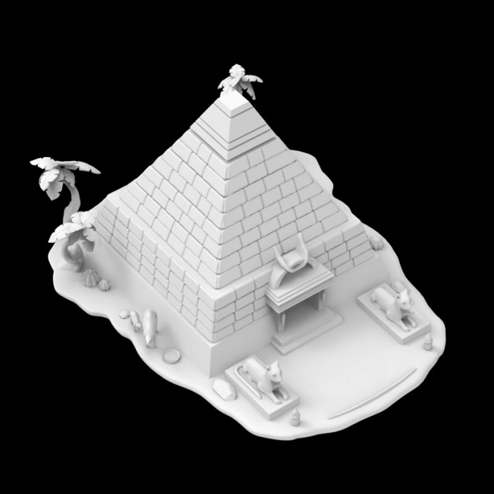3D Printable C08 Egypt :: Possibly Cool Dice Tower by Black
