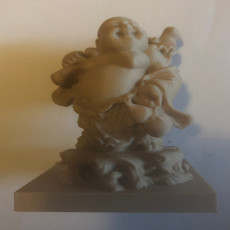 Picture of print of laughing buddha figure