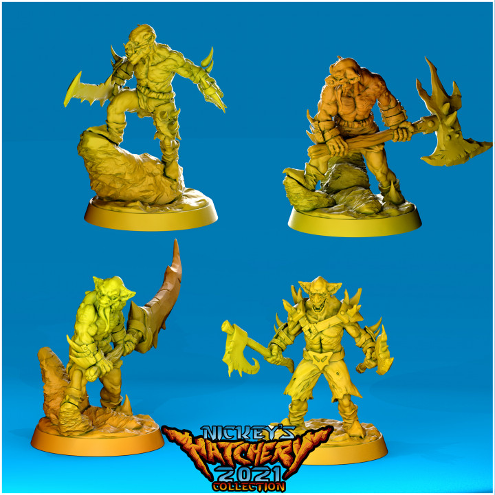 Goblin Fighters Set #1 (Updated 2022, stylized versions added, brown renders)'s Cover