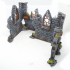 Ruined gothic temple walls scatter terrain image