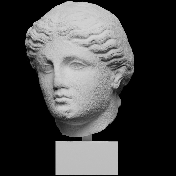 Greek marble female head
