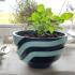 Simple Planter with Stylized Swooshes image