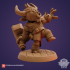 Minotaur Barbarian (pre-supported included) image