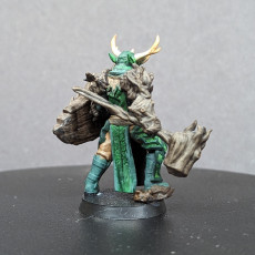 Picture of print of Oath of Preservation Paladin with Sword/Hammer and Shield (Male) (Pre-supported)