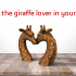 A Giraffe figurine- send a hug/kiss in COVID-19 image