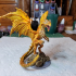 Yellow Dragon Standing / Desert Encounter / Rare Chromatic Drake print image