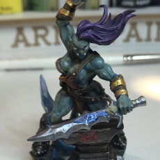 Picture of print of Logranna Helforge - Frostmetal Clan Beauty (Fantasy Pinup)