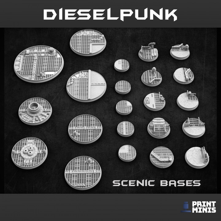 $8.0022x Dieselpunk Bases - Dieselpunk Collection