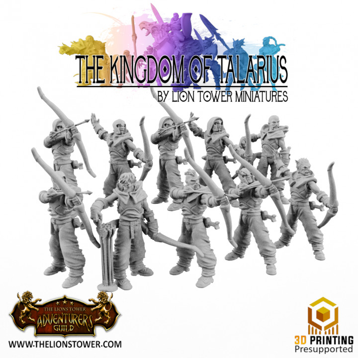 Kingdom of Talarius -  Talarian Archers - Unit of 10 32mm miniatures (inc presupported)'s Cover