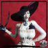 Lady Dimitrescu - Resident Evil Village - Tall Vampire Mother print image