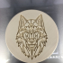 Wolf drink coaster image