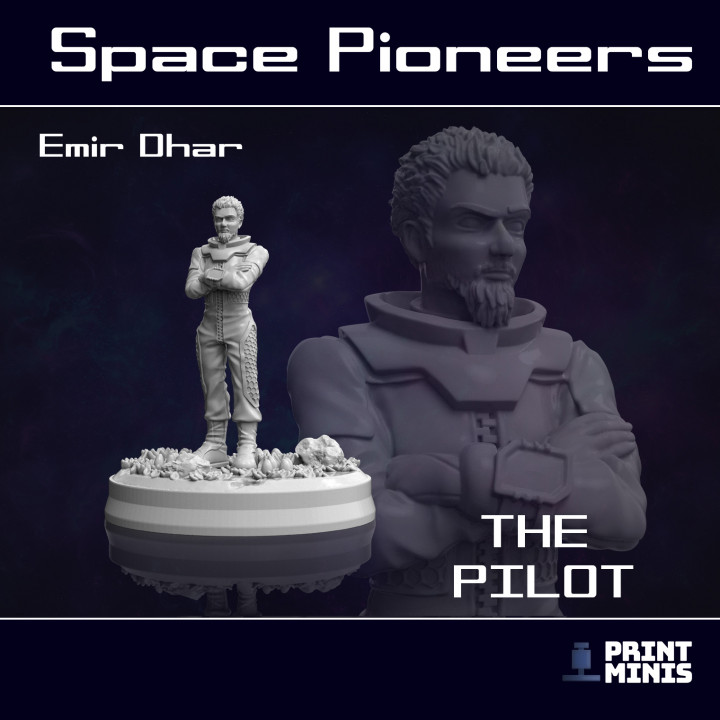 $4.00Emir Dhar Character - Space Pilot - Pioneer Collection