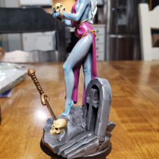 Picture of print of Laedria the Necromancer 32mm and 75mm pre-supported