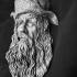 Sylvester McCoy - Radagast The Brown - A Lord of the Rings Inspired head bust/wall hanging image