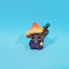 Picture of print of Shroomie Plague Doctor Miniature - pre-supported
