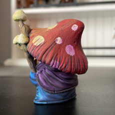 Picture of print of Shroomie Plague Doctor Miniature - pre-supported