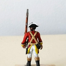 Picture of print of 1750 British infantry
