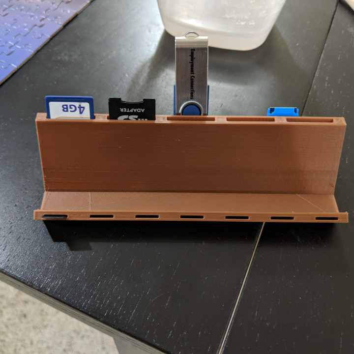 Horizontal Phone Stand With Thumb Drive, SD, and Micro Sd Holders