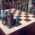 Steampunk chess game. image