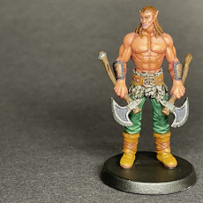 Picture of print of Elf Barbarian - Tabletop Miniature - DnD
